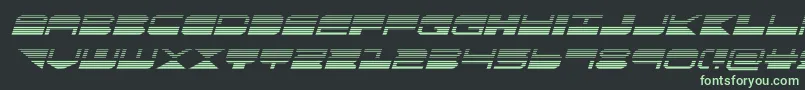 フォントquickmarkgradital – 黒い背景に緑の文字