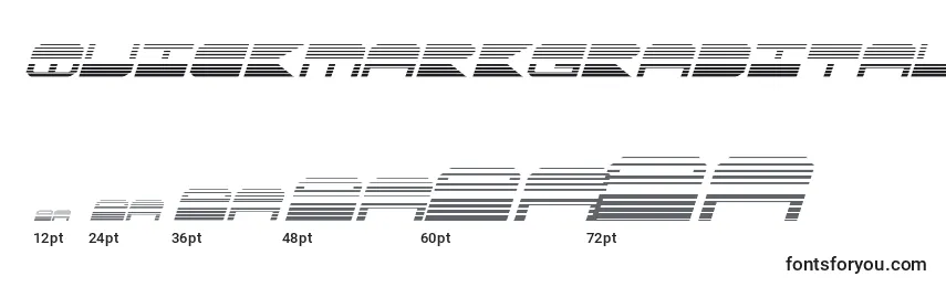 Размеры шрифта Quickmarkgradital (137899)