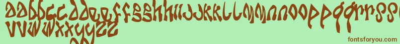 Da Font – Brown Fonts on Green Background