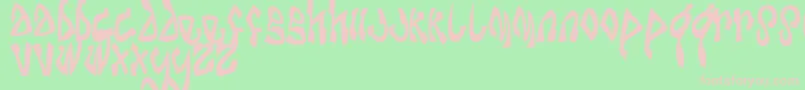 Da Font – Pink Fonts on Green Background