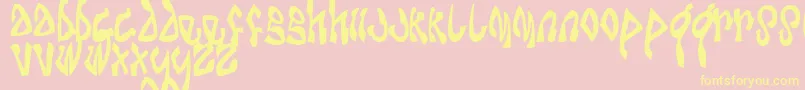 Da Font – Yellow Fonts on Pink Background