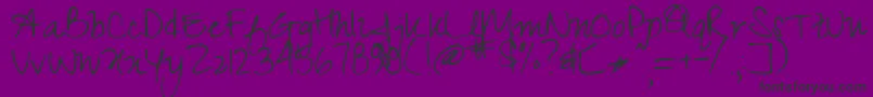 Fonte Zeyada – fontes pretas em um fundo violeta