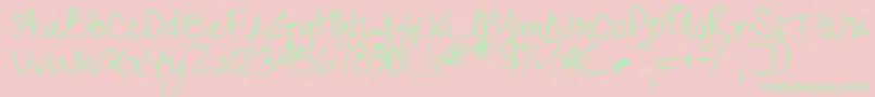 Zeyada Font – Green Fonts on Pink Background