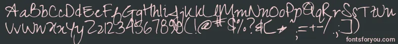 Zeyada-Schriftart – Rosa Schriften auf schwarzem Hintergrund