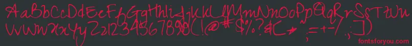 Zeyada Font – Red Fonts on Black Background