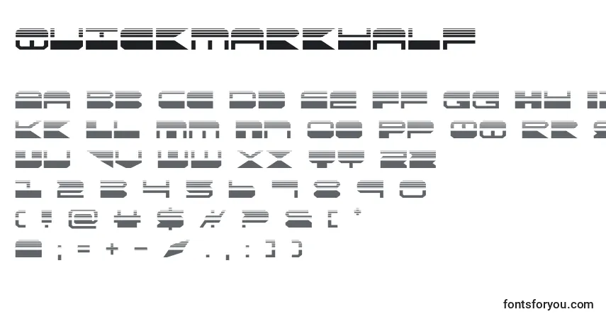 Quickmarkhalfフォント–アルファベット、数字、特殊文字