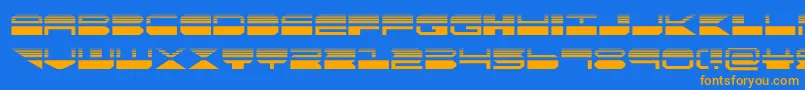 quickmarkhalf Font – Orange Fonts on Blue Background