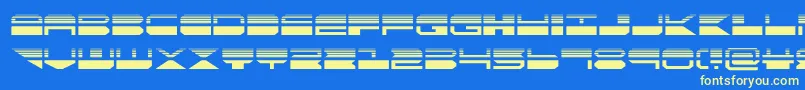 quickmarkhalf Font – Yellow Fonts on Blue Background