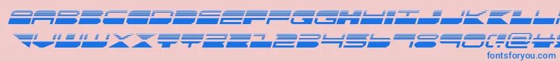 quickmarkhalfital Font – Blue Fonts on Pink Background