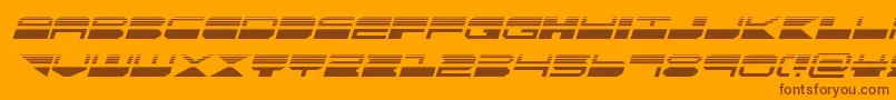 quickmarkhalfital Font – Brown Fonts on Orange Background