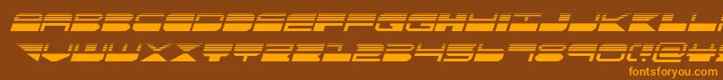 quickmarkhalfital Font – Orange Fonts on Brown Background