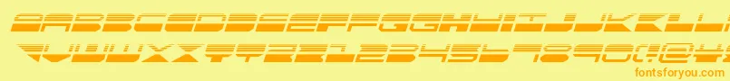 quickmarkhalfital Font – Orange Fonts on Yellow Background