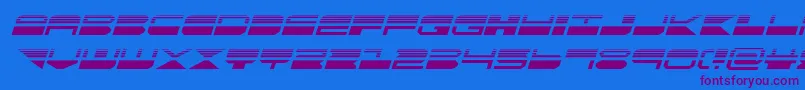 quickmarkhalfital Font – Purple Fonts on Blue Background