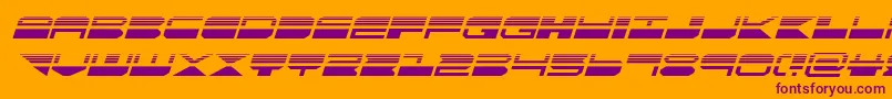 quickmarkhalfital Font – Purple Fonts on Orange Background