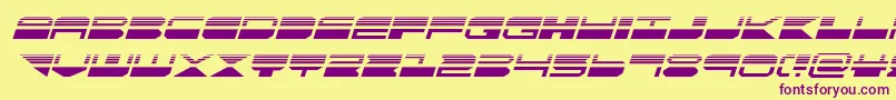 quickmarkhalfital Font – Purple Fonts on Yellow Background