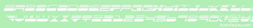 quickmarkhalfital Font – White Fonts on Green Background