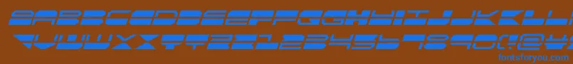 quickmarkital Font – Blue Fonts on Brown Background