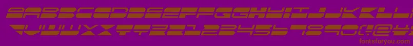 quickmarkital Font – Brown Fonts on Purple Background