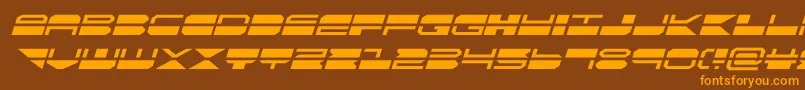 quickmarkital Font – Orange Fonts on Brown Background