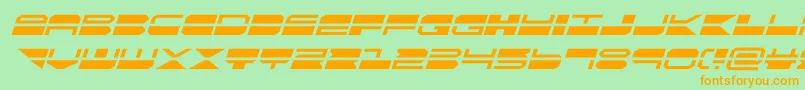 quickmarkital Font – Orange Fonts on Green Background