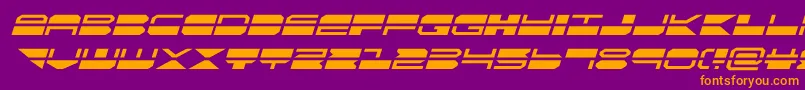 quickmarkital Font – Orange Fonts on Purple Background