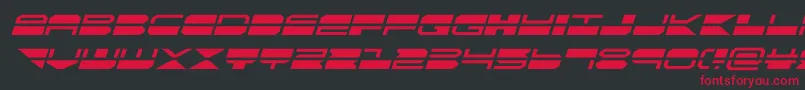 フォントquickmarkital – 黒い背景に赤い文字