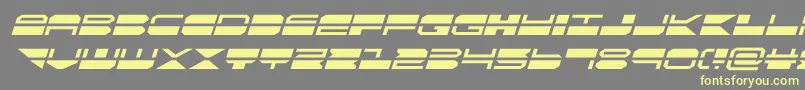 quickmarkital Font – Yellow Fonts on Gray Background