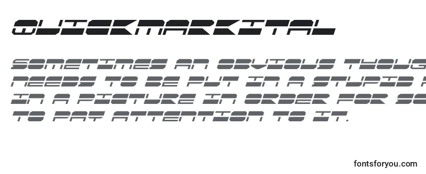 Quickmarkital Font
