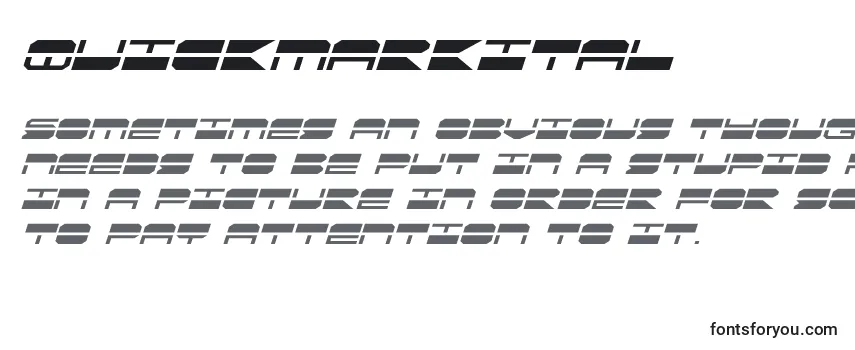 Schriftart Quickmarkital