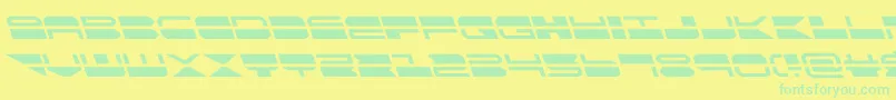 quickmarkleft Font – Green Fonts on Yellow Background