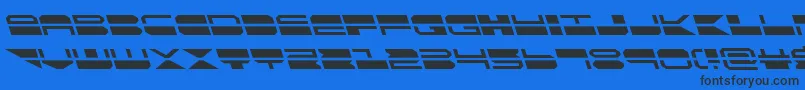 quickmarkleft Font – Black Fonts on Blue Background