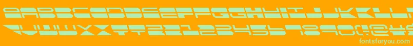 quickmarkleft Font – Green Fonts on Orange Background