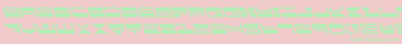 quickmarkleft-Schriftart – Grüne Schriften auf rosa Hintergrund
