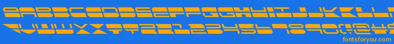 quickmarkleft Font – Orange Fonts on Blue Background