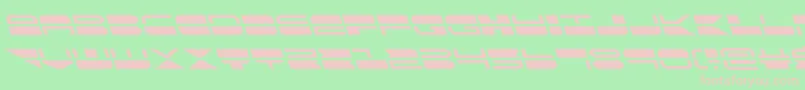 フォントquickmarkleft – 緑の背景にピンクのフォント
