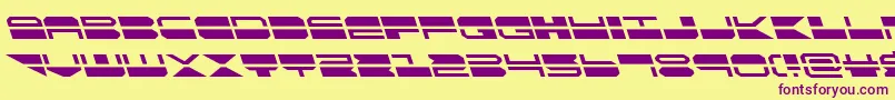 quickmarkleft Font – Purple Fonts on Yellow Background