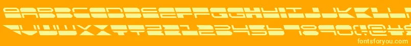 Fonte quickmarkleft – fontes amarelas em um fundo laranja