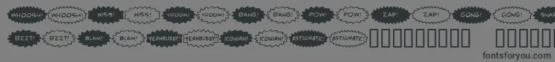 ComicFx Font – Black Fonts on Gray Background