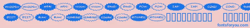 Шрифт ComicFx – синие шрифты на розовом фоне