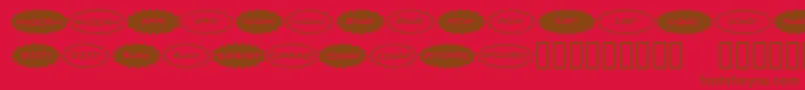 ComicFx Font – Brown Fonts on Red Background