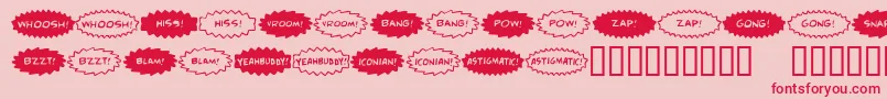 Шрифт ComicFx – красные шрифты на розовом фоне