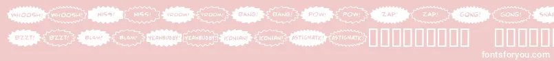 ComicFx Font – White Fonts on Pink Background