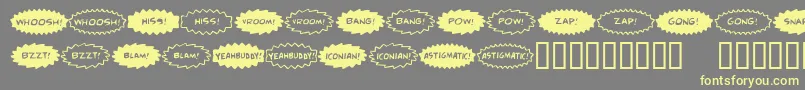 ComicFx Font – Yellow Fonts on Gray Background