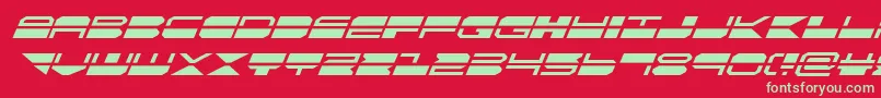 quickmarksuperital Font – Green Fonts on Red Background