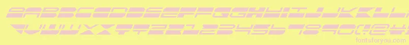 quickmarksuperital-fontti – vaaleanpunaiset fontit keltaisella taustalla