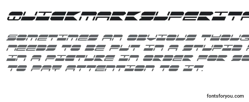 Шрифт Quickmarksuperital (137911)