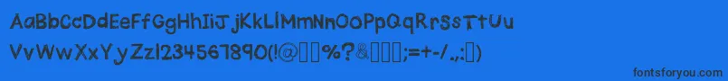 QuickPencil Regular Font – Black Fonts on Blue Background