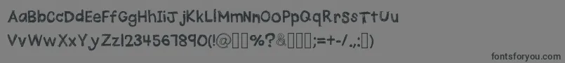 Шрифт QuickPencil Regular – чёрные шрифты на сером фоне