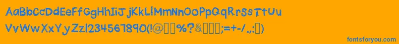 QuickPencil Regular Font – Blue Fonts on Orange Background