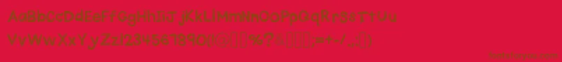 QuickPencil Regular Font – Brown Fonts on Red Background